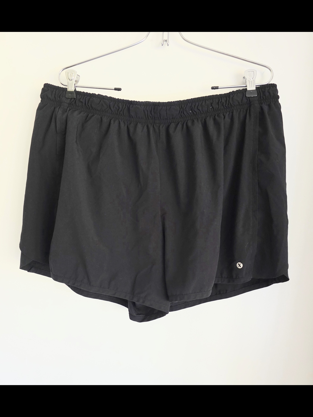 Xersion Black Elastic-Waist Athletic Shorts Xxl